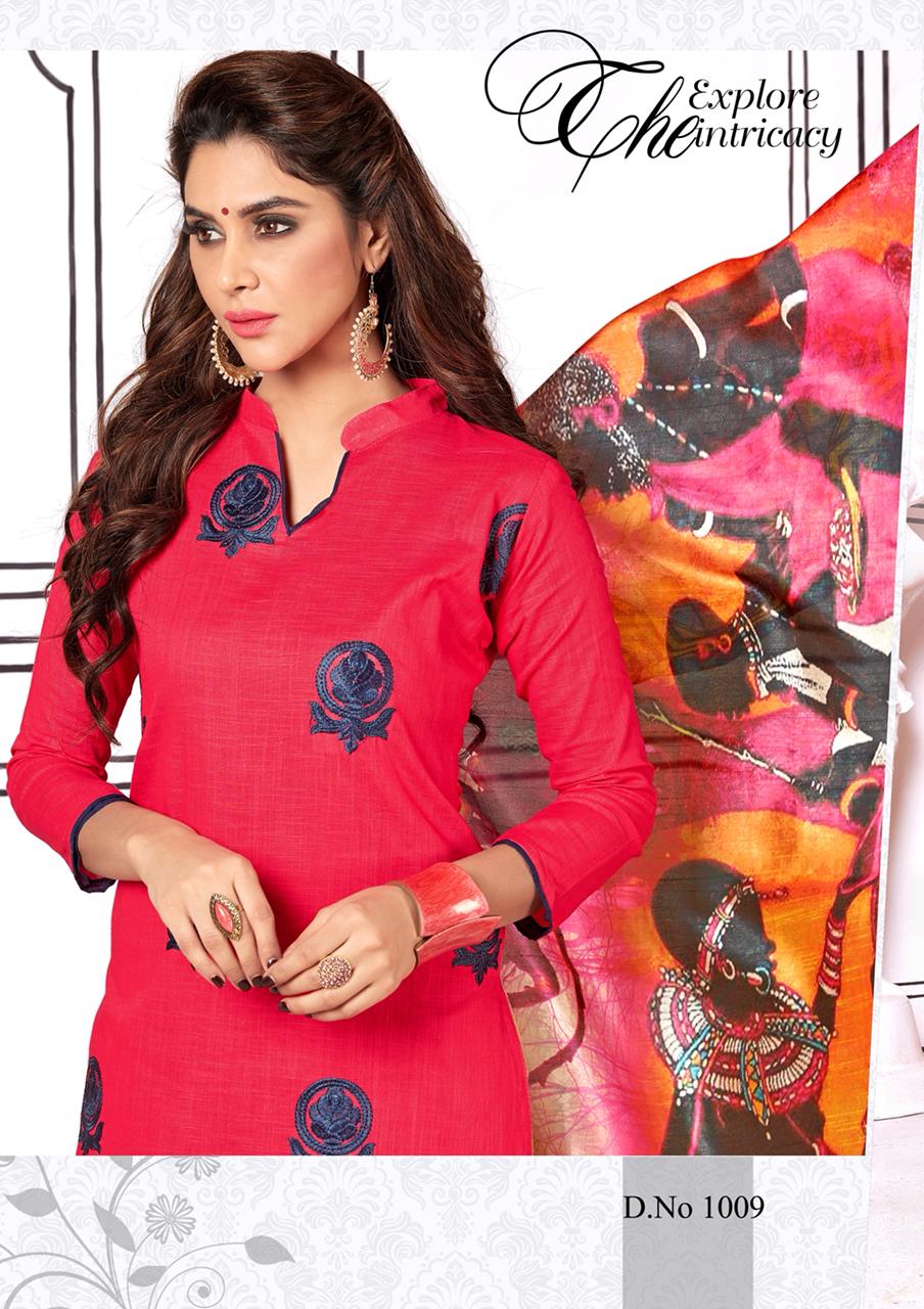 Gangour Presents Block buster Slub Cotton Dress Material Collection Gangour Presents Block buster Slub Cotton Dress Material Collection